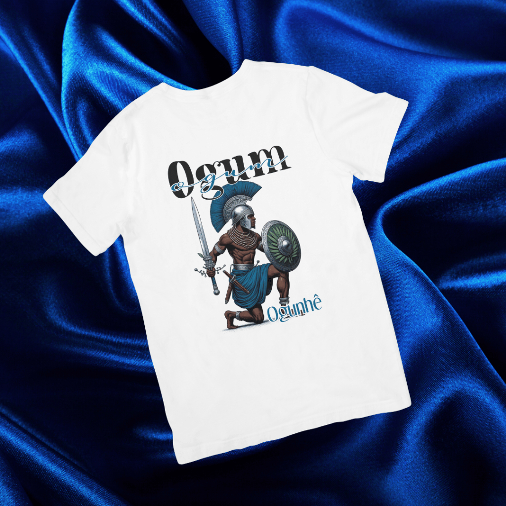 Camiseta Umbanda/Candomblé - Ogum - 100% Poliester em Oferta na Shopee