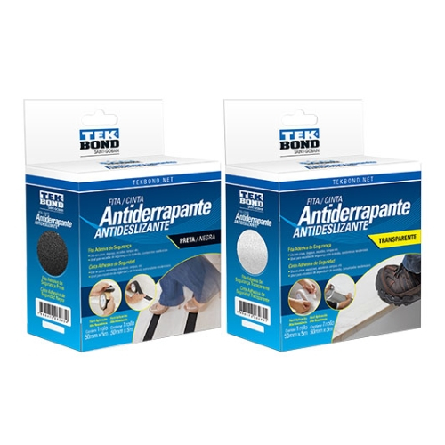 Fita antiderrapante adesiva Tekbond 50mmx5m, protetor escada, rampa, piso, azulejo, pedra, cimento em Oferta na Shopee