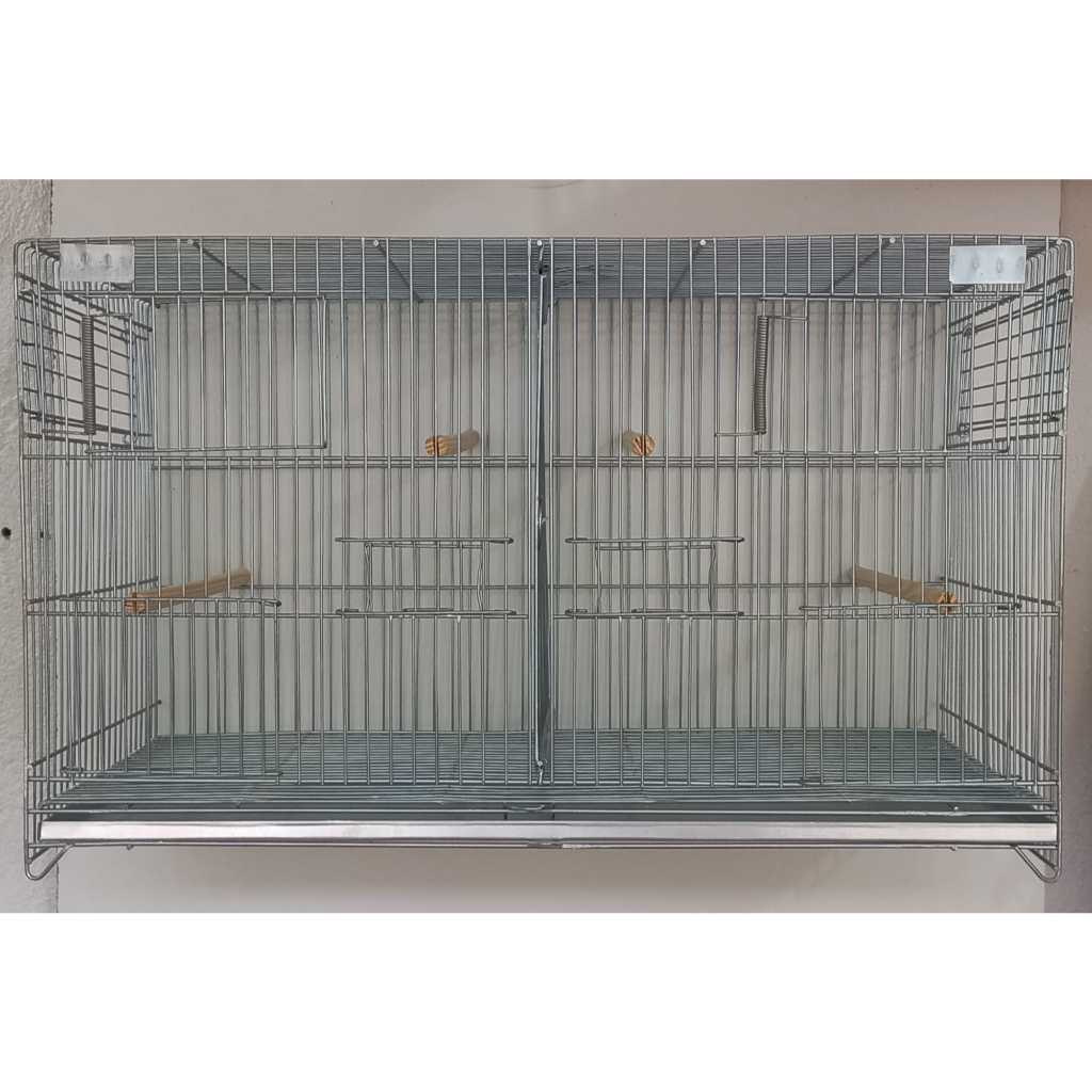 Gaiola retangular curió com divisão ( favor fazer um por compra)