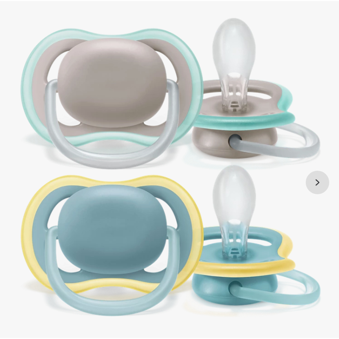 Kit 2 Chupetas Ultra  Air 18M+ Cinza e Azul - Philips Avent em Oferta na Shopee