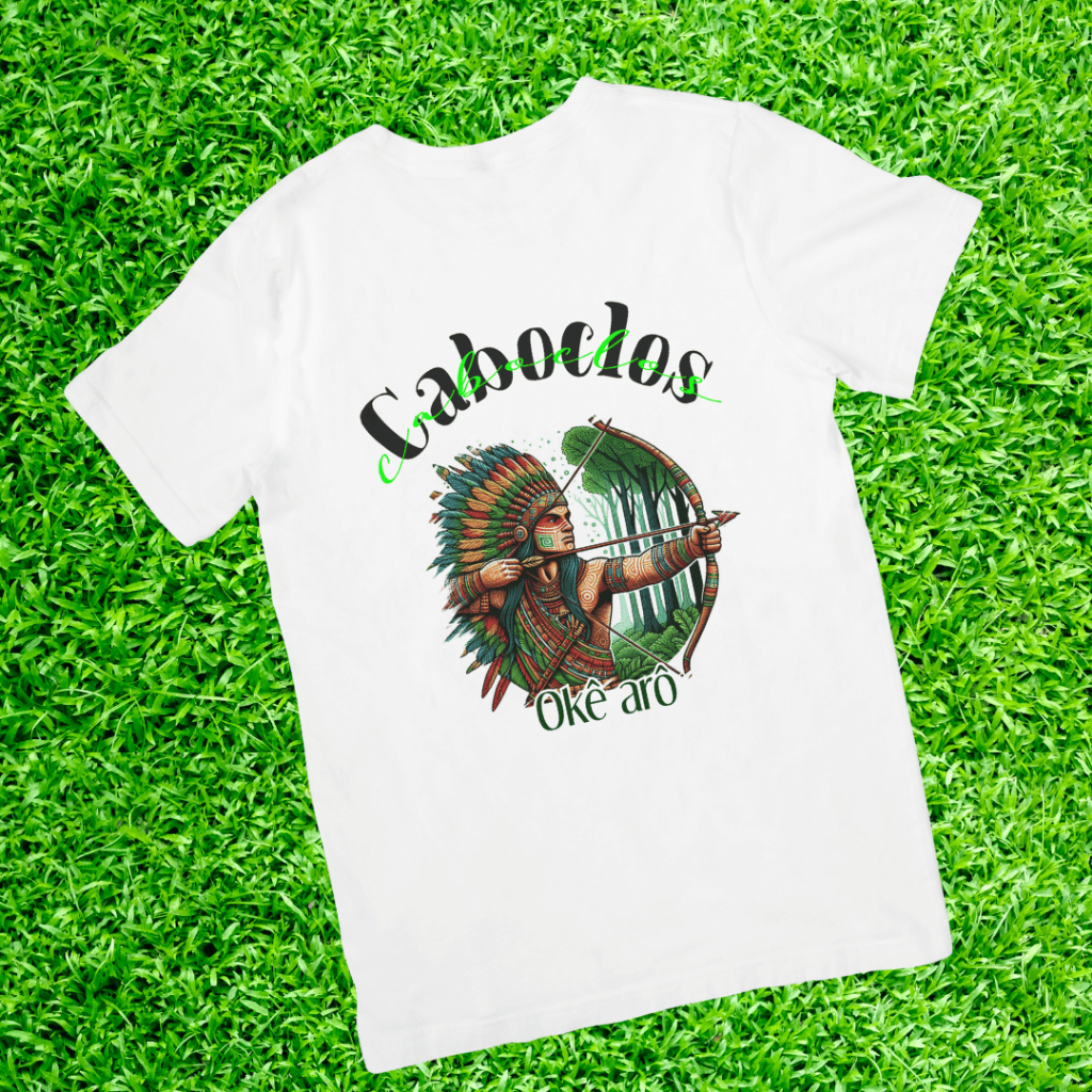 Camiseta Umbanda/Candomblé - Cablocos - 100% Poliester em Oferta na Shopee