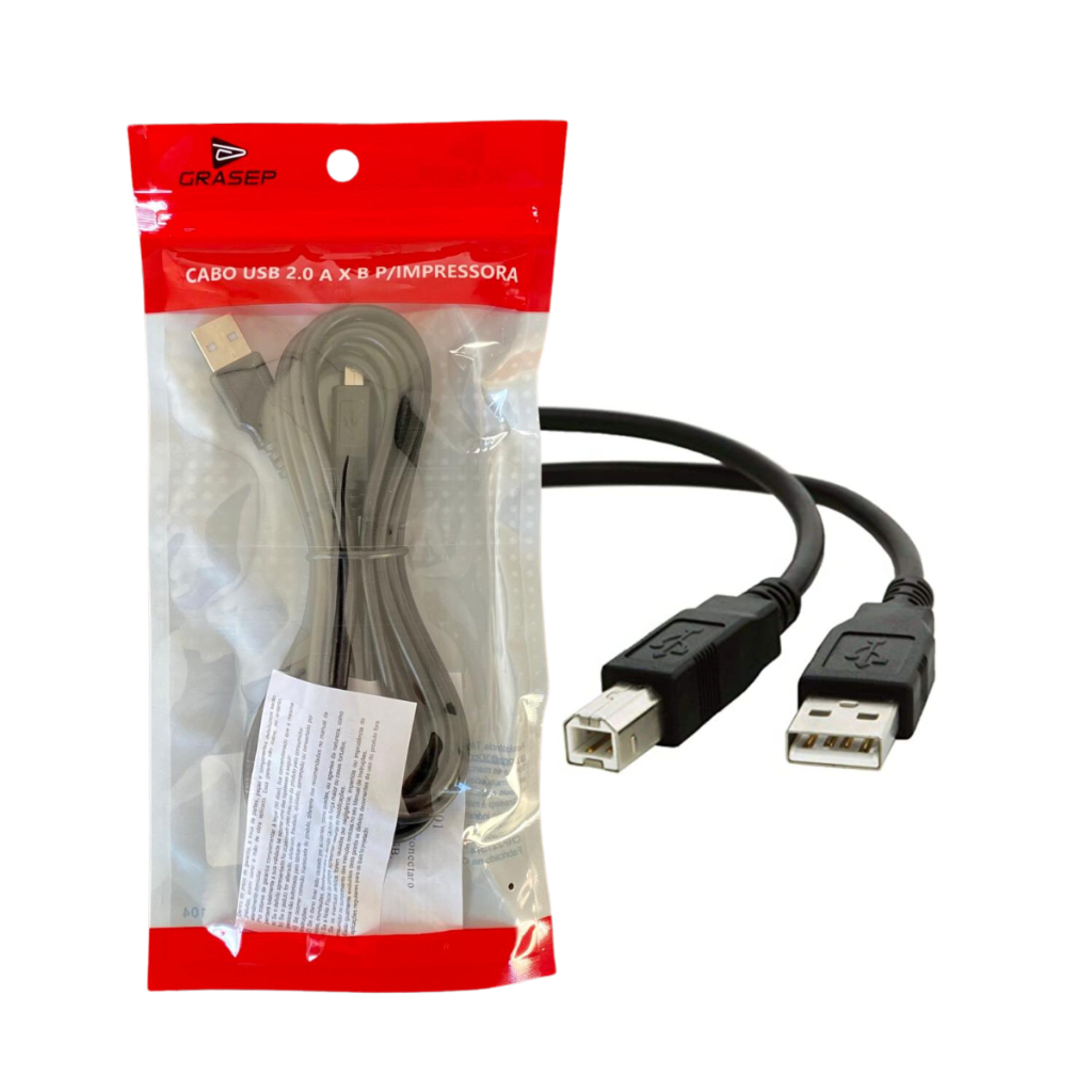 Kit 03 Cabo Para Impressora 3 Metros USB 2.0 Cabo Usb Impressora hp Canon Epson