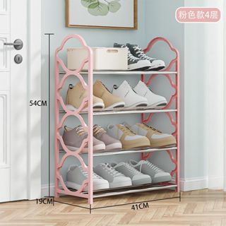 Sapateira Preto/Branco/Rosa/Azul Organizador Prateleira Vertical Multiuso 4 divisórias em Oferta na Shopee
