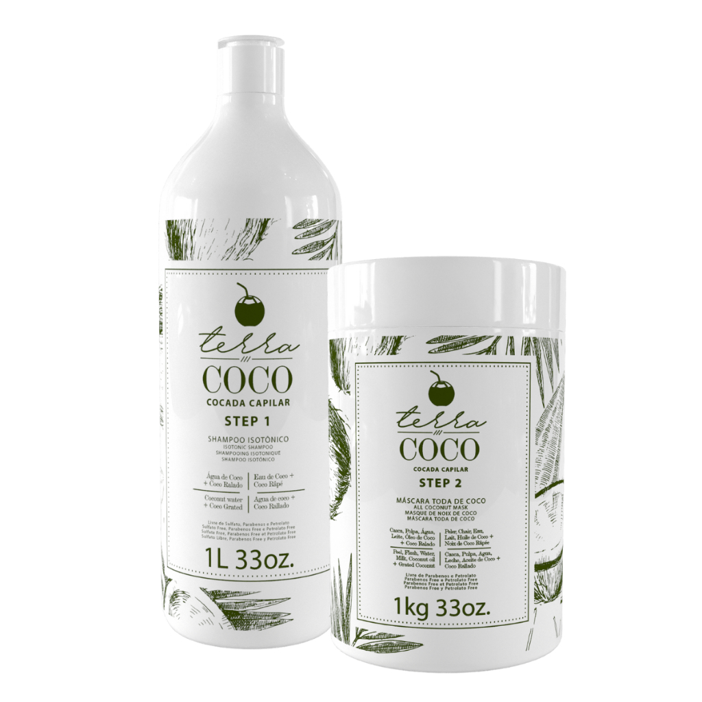 Kit Shampoo Isotônico 1L e Máscara Toda de Coco 1Kg - Terra Coco