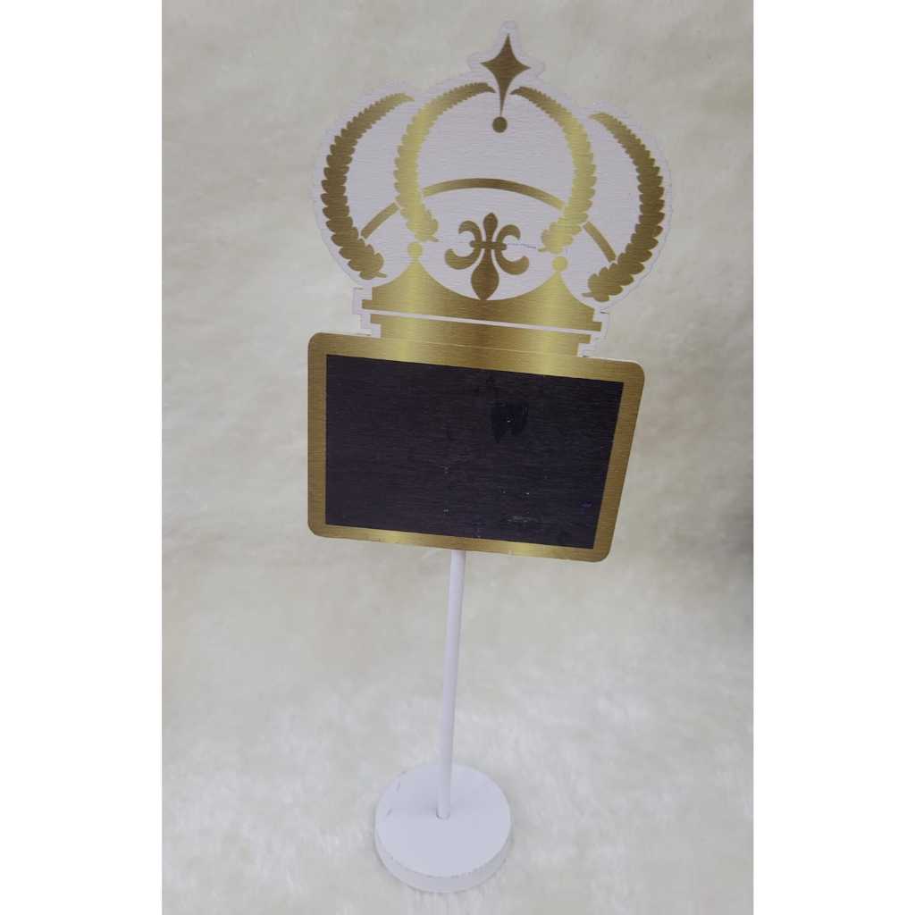 Mini lousa com coroa porta recado 30cm decoração