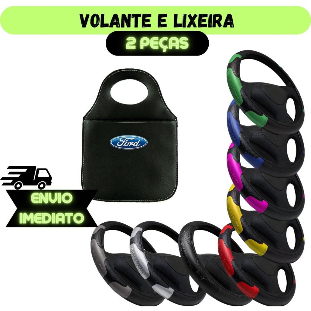 Capa de Volante Automotiva + Lixinho Organizador Universal