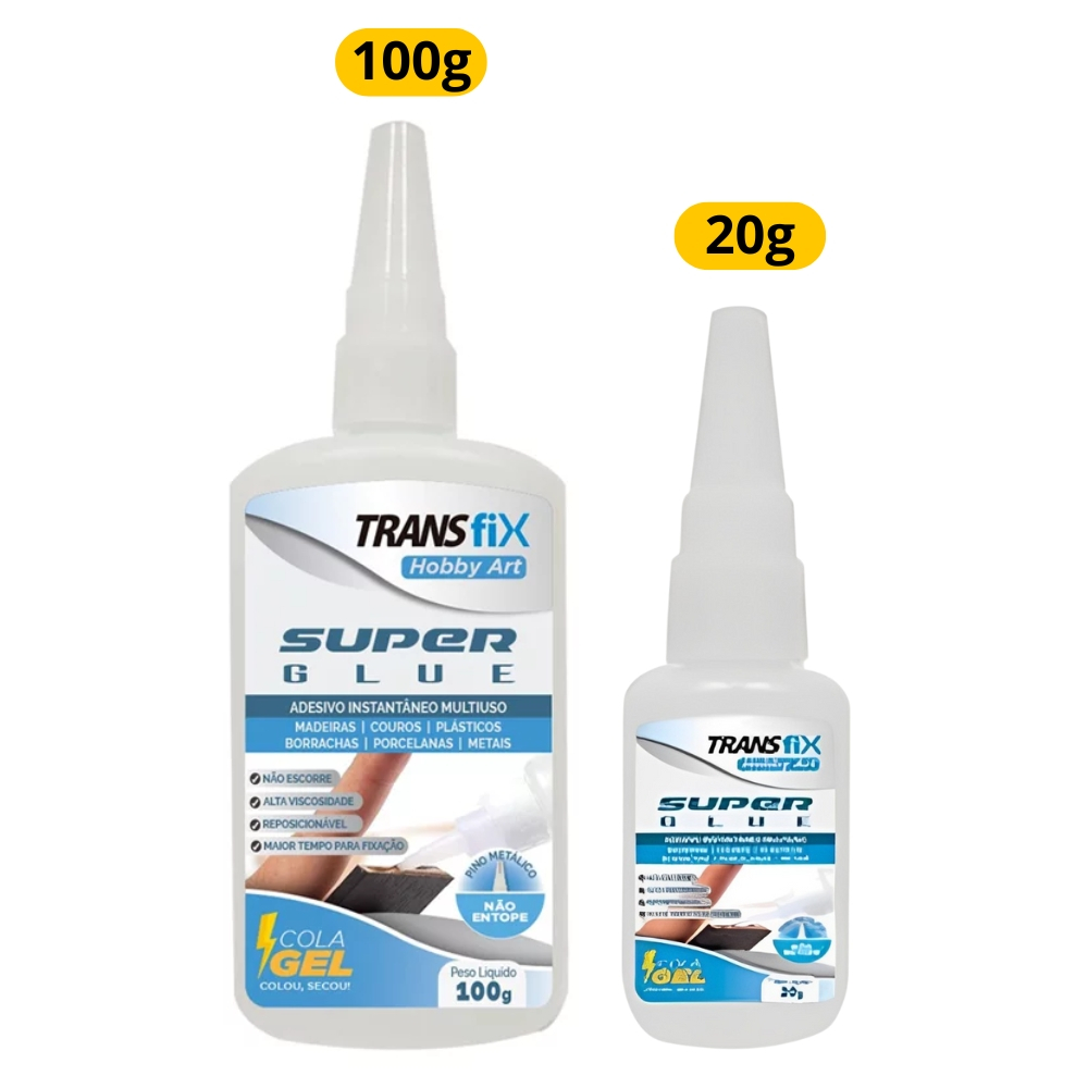 Super Cola Instantânea Resistente Super Glue Gel Artesanato Multiuso Hobby Art - Transfix
