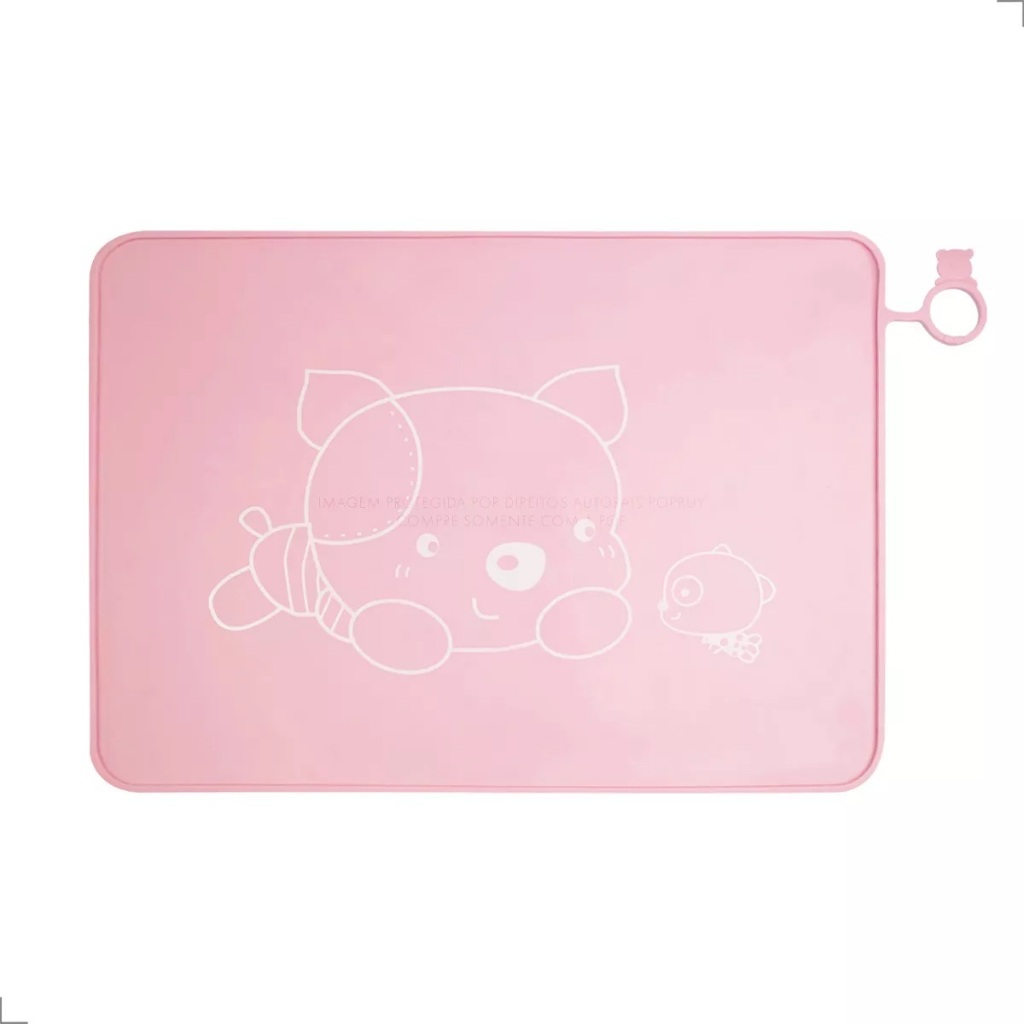 Jogo Americano Infantil Bebê Silicone Impermeável Retangular em Oferta na Shopee