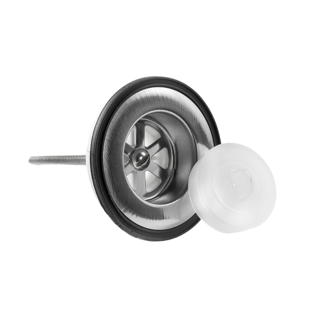 Valvula Escoamento Inox Lavatorio Baby 1 x 7/8 Tampa Plastica