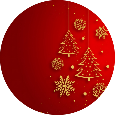 Painel Festa Infantil Redondo Natalino, Fundo Vermelho Forte, Detalhes Dourado Ouro  + Arco, Suporte incluso. Fazemos personalizado com qualquer tema. Confeccionado em Lona fosca, impressão de alta resolução. cenário Circular p/ Decoração