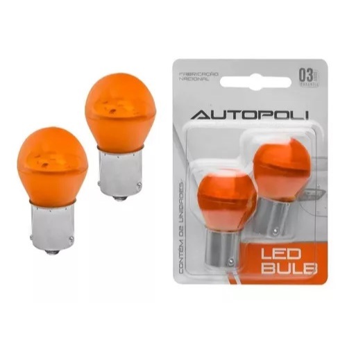 Par Lâmpadas Ba15s-21 Automotivo 1 Polo 1141 Au011 Luz Seta