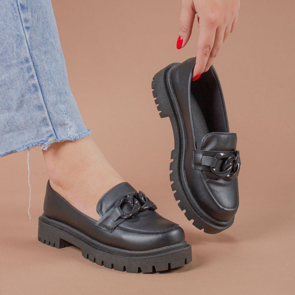 Mocassim Feminino Sapato Feminino Tratorado Valicia Mocassim Tratorado Mocassim Sola Alta