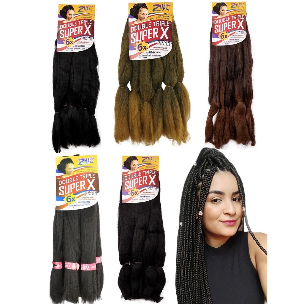 Jumbo Cabelo Para Tranças 400g SUPERX/ MEGAX/ HIPERX Jumbão C/ Várias Cores
