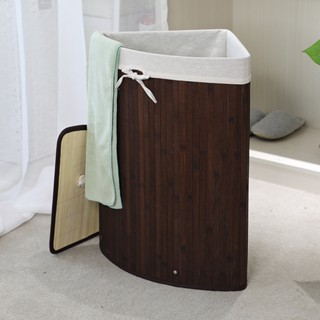 Cesto Roupa Suja Bambu Dobrável Desmontável Organização Banheiro Lavanderia em Oferta na Shopee