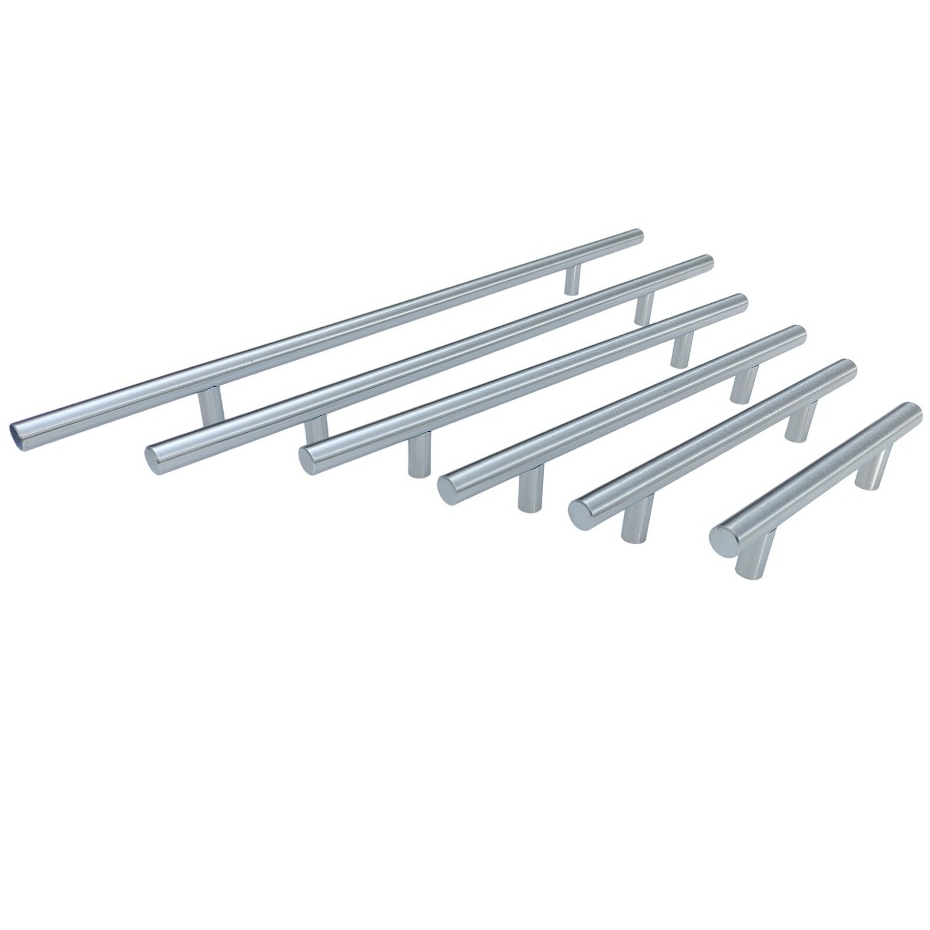 Puxador de gaveta Inox, 288 mm (28,8 cm), kit 4/5/6/7/8 peças, Puxador de Metal para portas, gavetas e etc... em Oferta na Shopee