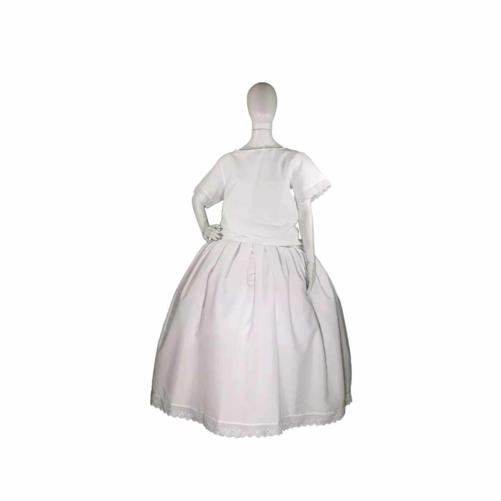 ROUPA UMBANDA CANDOMBLÉ 2 PEÇAS BATA E SAIA BRANCA RAÇÃO