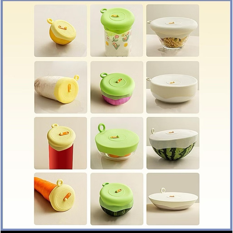 Kit 3 Tampas De Silicone Para Microondas Tigela Panelas  Resistentes Ao Calor Alimentos Seladas antilkbr