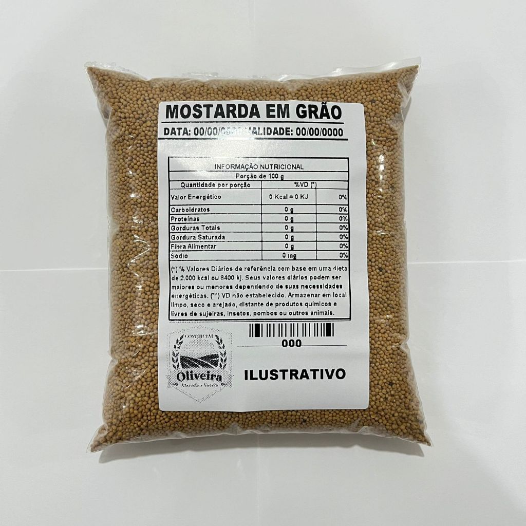 Mostarda Em Sementes Canadense - 1kg