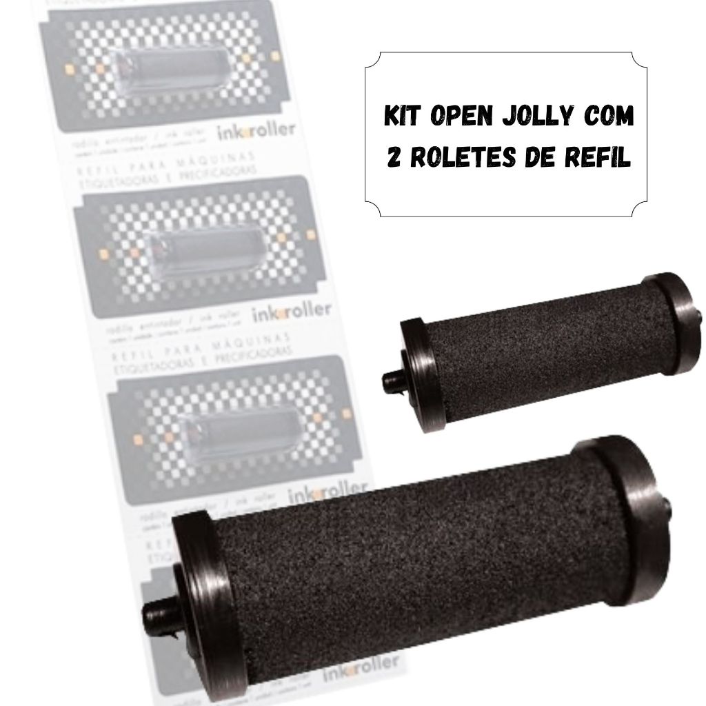 KIT 02 UNID ROLETE OPEN JOLLY PARA ETIQUETADORAS, TINTEIRO em Oferta na Shopee