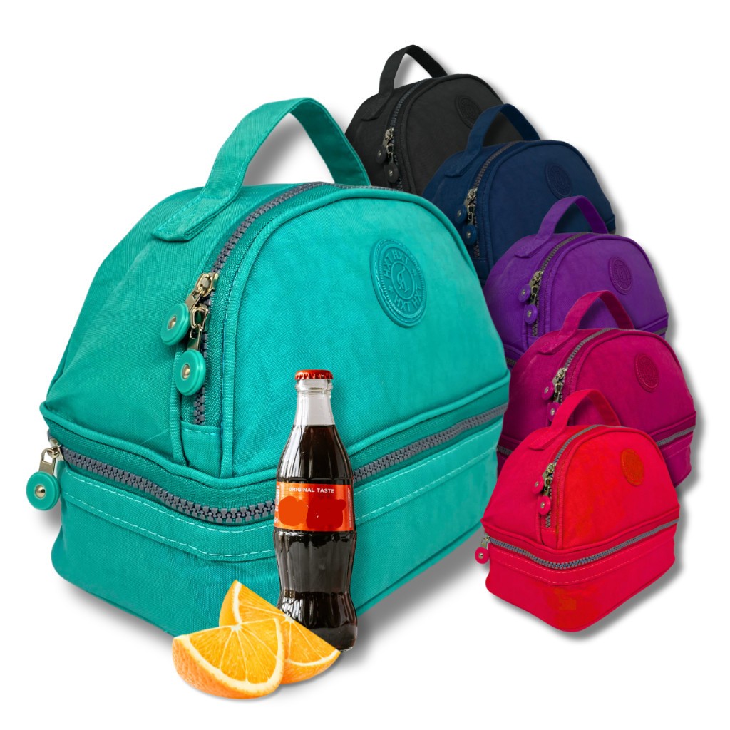 Bolsa Térmica Redonda Portátil Com Isolamento 2 Compartimentos em Oferta na Shopee