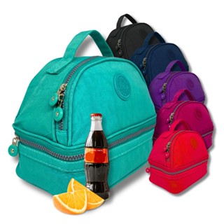 Bolsa Térmica Redonda Portátil Com Isolamento 2 Compartimentos em Oferta na Shopee