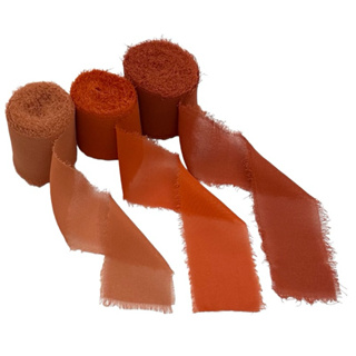 Fita Chiffon Rústica Cor Terracota Convites Buquês Lembranças Artesanato Enfeite Decoração em Oferta na Shopee