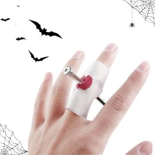 ANEL DEDO MACHUCADO CURATIVO COM PREGO FANTASIA DIVERTIDA FESTA HALLOWEEN em Oferta na Shopee