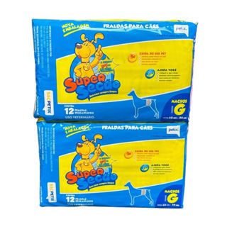 2 Pacotes Fralda Super Secão Descartável para Macho G 24 Un para Cachorro em Oferta na Shopee