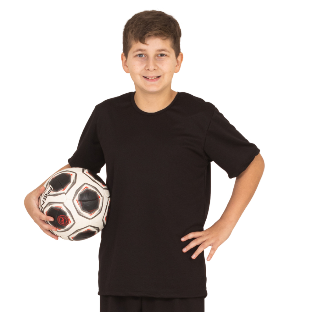 Camiseta Infantil menino Futebol Dry Fit Gola redonda. 6-8-10-12-14-16 Lavin Basic