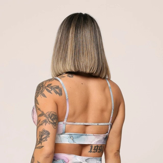 TOP STRAPPY MARBLE EXCLUSIVO em Oferta na Shopee
