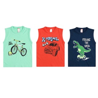 Regata Juvenil Infantil Masculino Verão Roupa Menino 1 a 16 em Oferta na Shopee