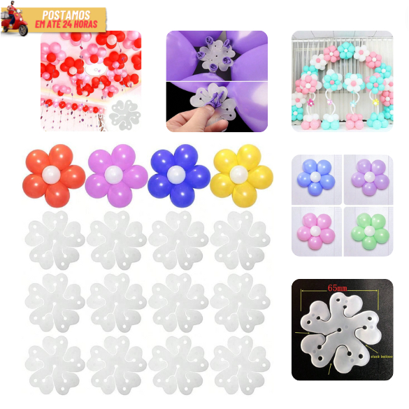 Clipe Suporte Flor Para Balões Decoração Aniversário Festas e Eventos em Oferta na Shopee