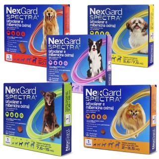 Nexgard Spectra  2kg a 60kg  1 Tablete Antipulgas e Carrapatos Para Cachorro