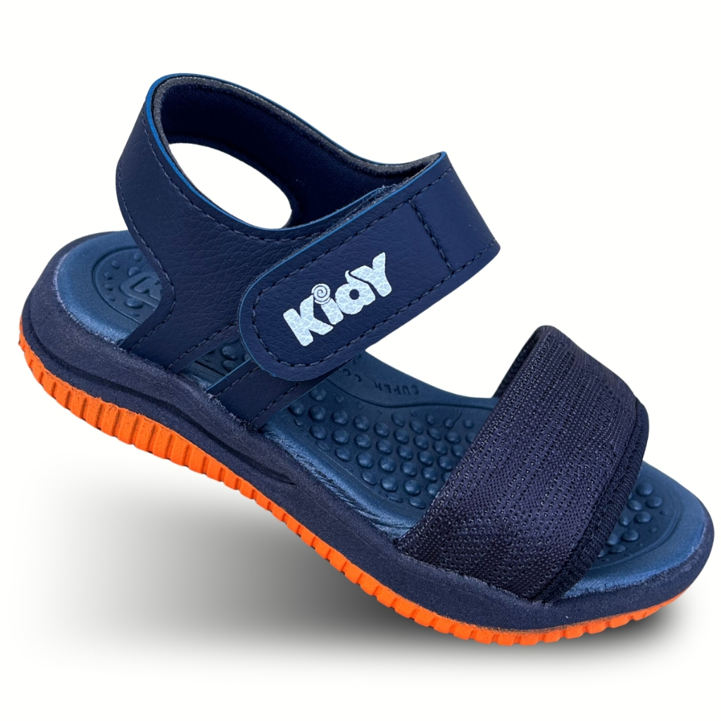 Sandália Infantil Masculina Calce Fácil Kidy Papete Para Menino Anatômica 1920064