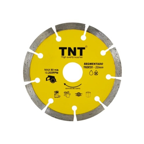 Kit 3 Discos Diamantados Segmentados TNT 110mm - Corte Preciso para Concreto e Alvenaria · foto 2