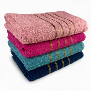 Kit 4 Toalhas 100% Algodão Felpuda Alta Absorção - Toalha de Rosto em Oferta na Shopee