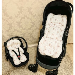 Kit Redutor de Bebê Conforto E Colchonete de Carrinho com Protetor de Cinto
