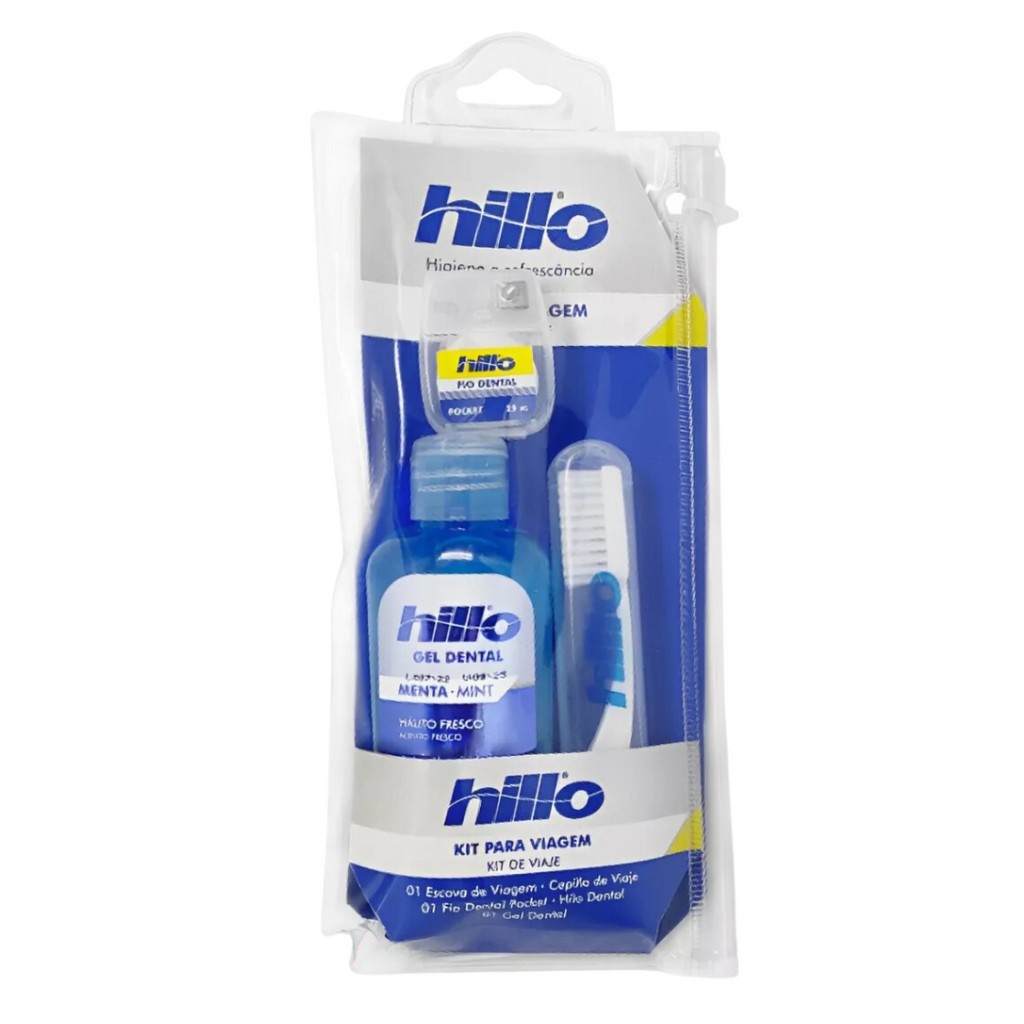 Kit Viagem Hillo Escova + Gel + Gel Dental