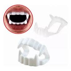 Dentaduras De Vampiro de Plastico Brancas Brinquedo Aniversário Lembrancinha Halloween Prenda