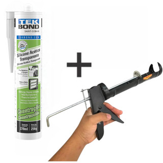 Cola Silicone Acético TekBond Bisnaga Incolor 250g Com Aplicador