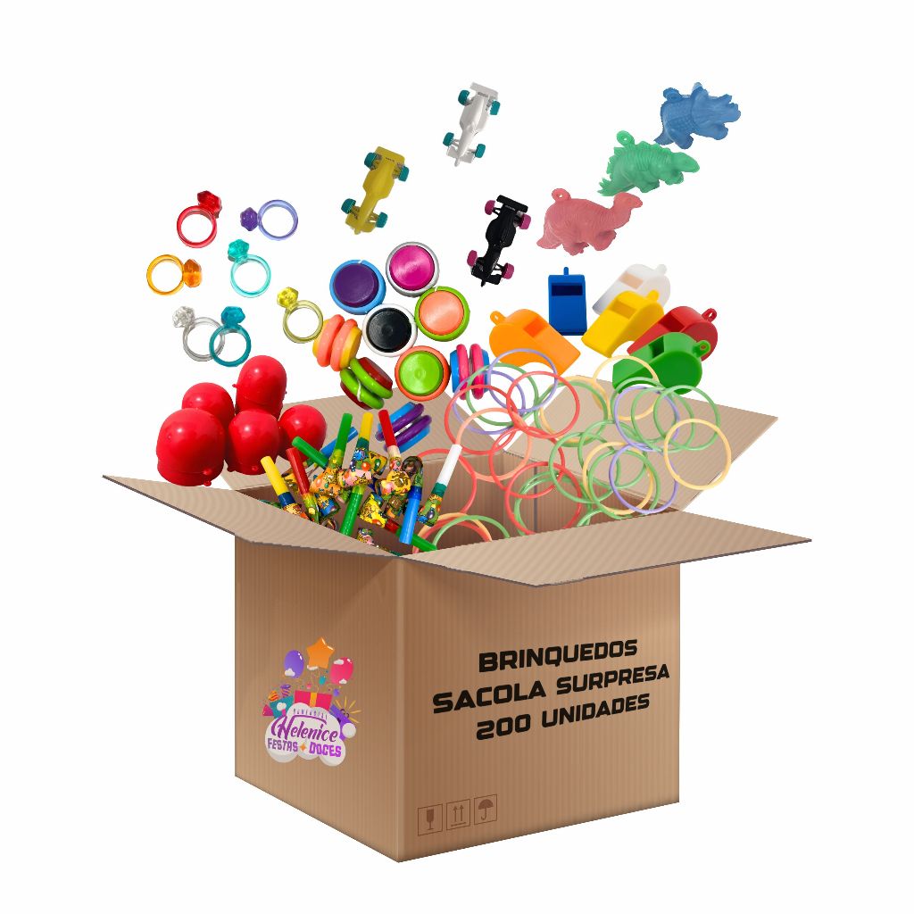 Kit 200 Mini Brinquedos Criança Festa Aniversário Infantil Lembrancinha Sacolinha Surpresa