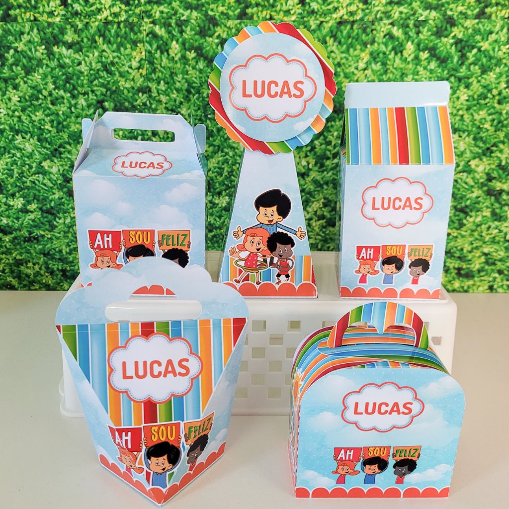 Kit Festa Lembrancinhas  3 Palavrinhas - Caixinhas Personalizadas para Aniversário Infantil