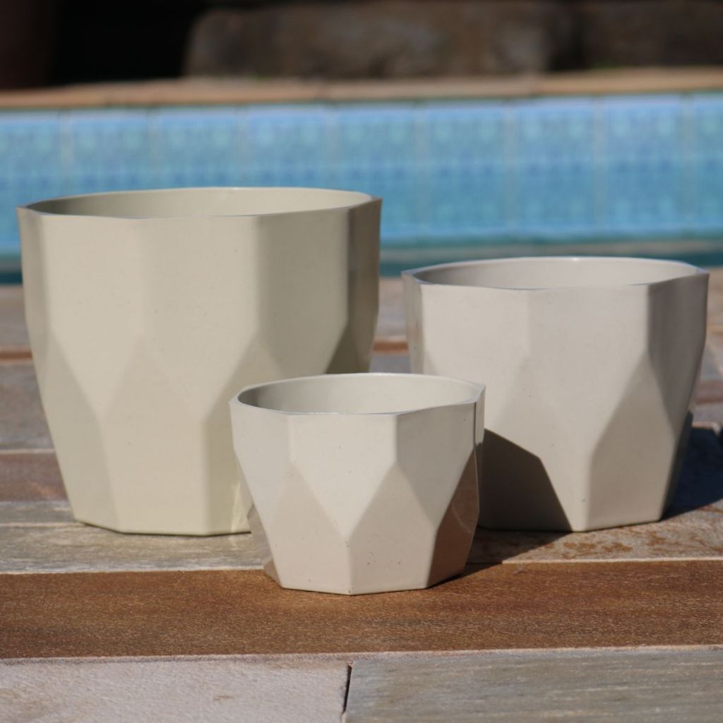kit 3 vasos para plantas decorativo suculenta cachepô pote 12, 15 e 17