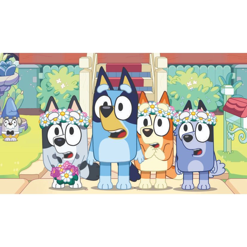 Painel de Festa em Tecido Personalizado - Tema BLUEY Sublimado Tecido Helanca com Elástico.
