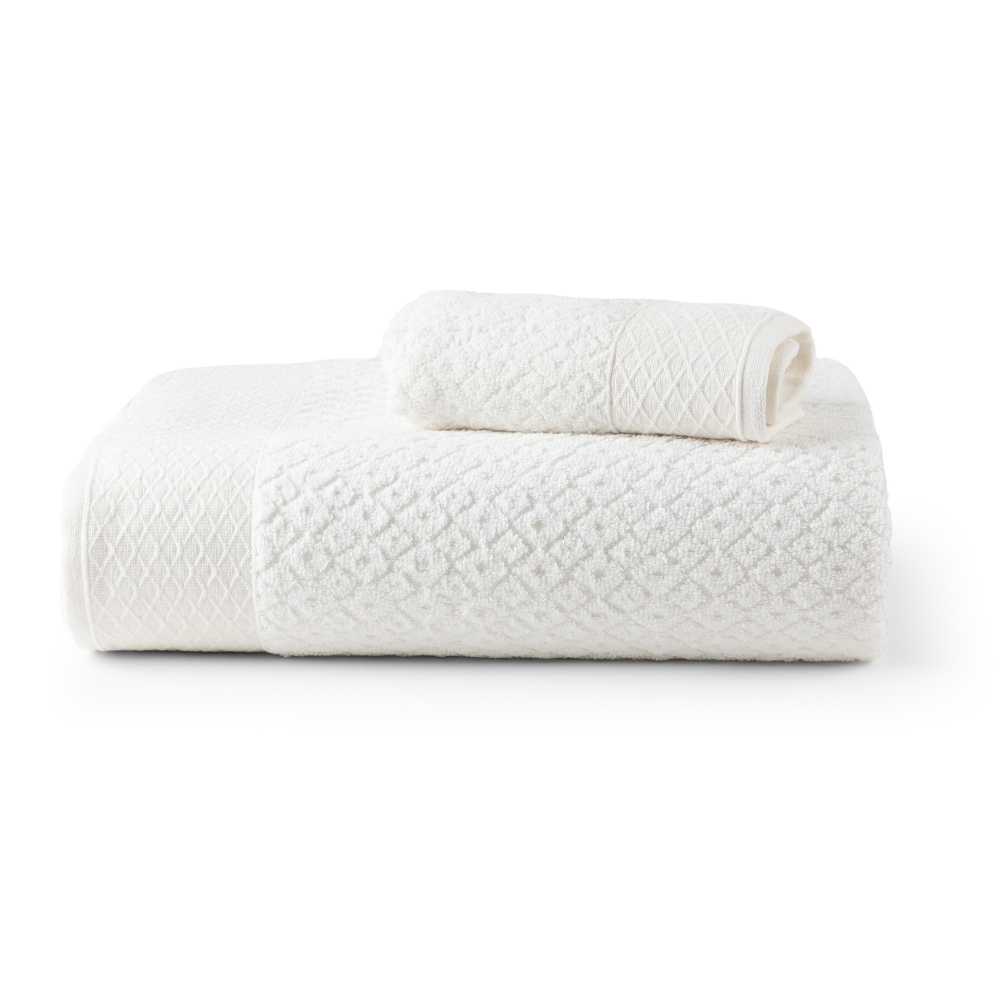 Jogo De Toalha Banho e Rosto 2 Peças 100% Algodão Jacquard Capri Atlantica - Home & Living
