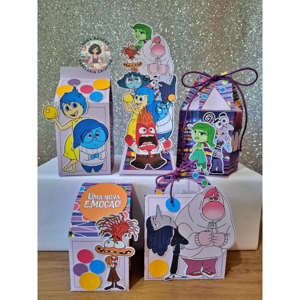 Kit Festa Divertidamente Personalizados (PEGUE E MONTE) Lembrancinhas Divertidamente Personalizados