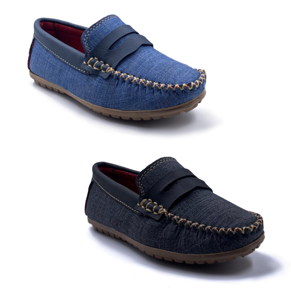 Kit 2 Pares Mocassim Infantil 1545 Mj Sapatilha Menino Kids Sapato Casual Confortável