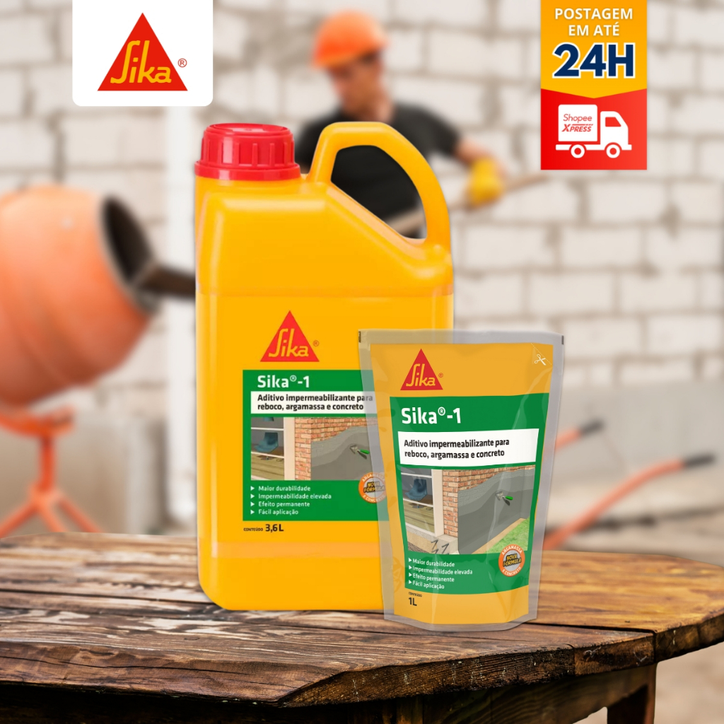 Sika 1 Aditivo Impermeabilizante Para Argamassa e Concreto em Oferta na Shopee