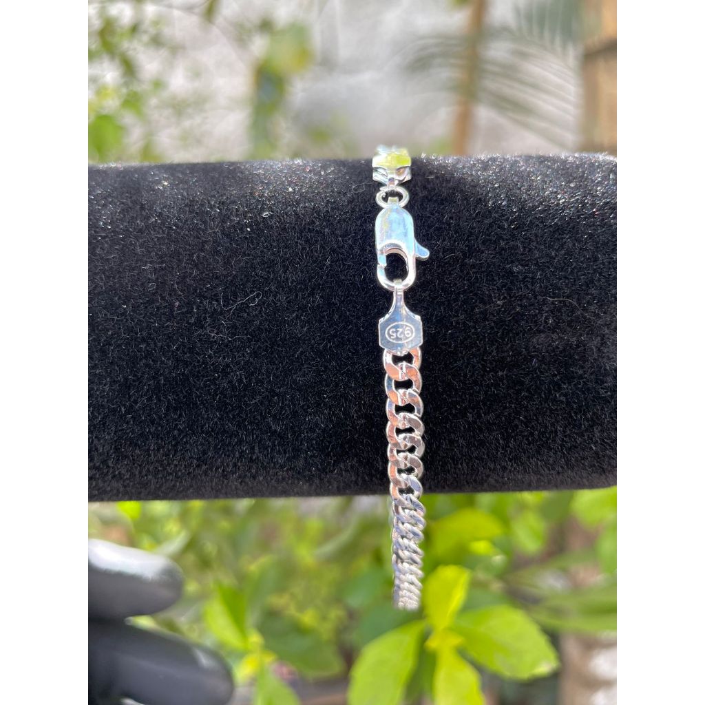 Pulseira Masculina Prata mista 4mm Grumet Escama De Peixe Prata 925