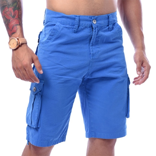 Bermuda Masculino Cargo Azul Premium Super Linda -  Icari em Oferta na Shopee